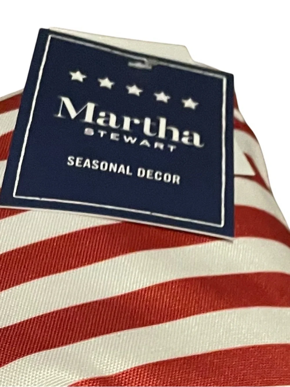 Martha Stewart Patriotic Door Hanger Large Reversible Bow 4th of July Decor NWT